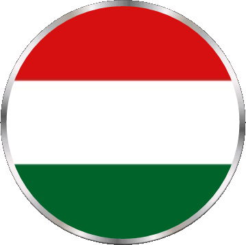 Round Hungary Europe Flags 