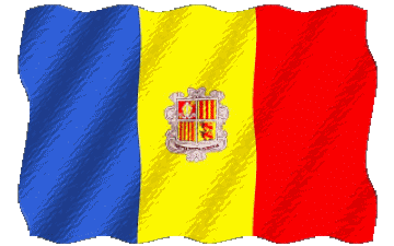 Welligkeit Andorra Europa Fahnen 