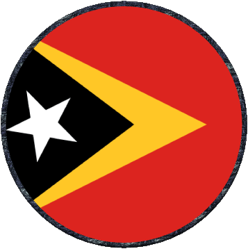 Round East Timor Asia Flags 