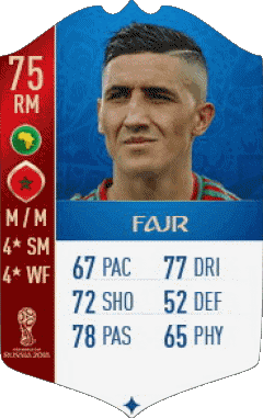 Fayçal Fajr Marocco F I F A - Giocatori carte Videogiochi 