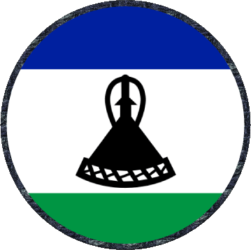 Rond Lesotho Afrique Drapeaux 