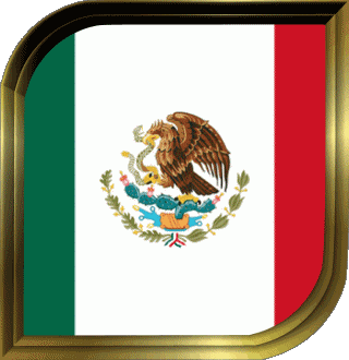 Carré Mexique Amériques Drapeaux 
