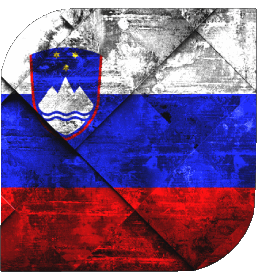 Quadrato Slovenia Europa Bandiere 