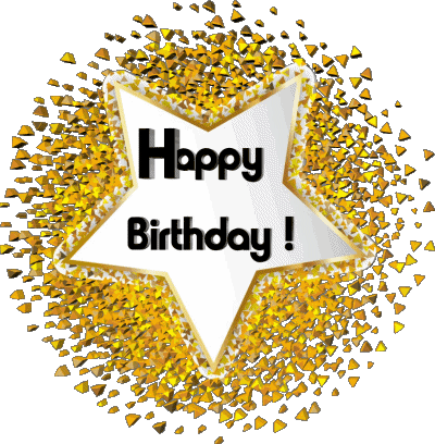 011 Balloons - Confetti Happy Birthday Englisch Nachrichten 