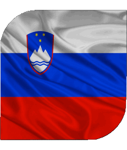 Quadrato Slovenia Europa Bandiere 