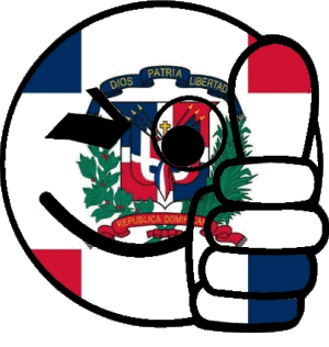 Smiley - OK Dominican Republic America Flags 