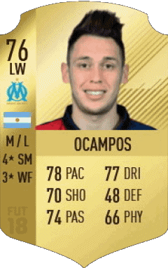 Lucas Ocampos Argentina F I F A - Giocatori carte Videogiochi Multimedia 