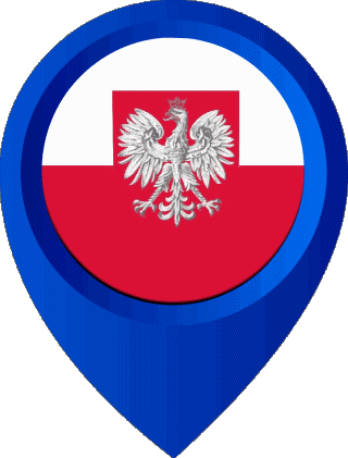 Epingle de Localisation Pologne Europe Drapeaux 