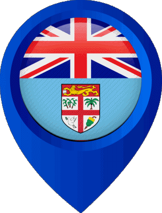 Location Pin Fiji Oceania Flags 