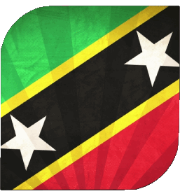 Quadrato Saint Kitts e Nevis America Bandiere 