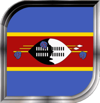 Carré Eswatini Afrique Drapeaux 