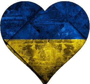 Heart Ukraine Europe Flags 