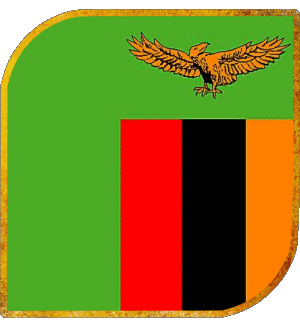 Square Zambia Africa Flags 