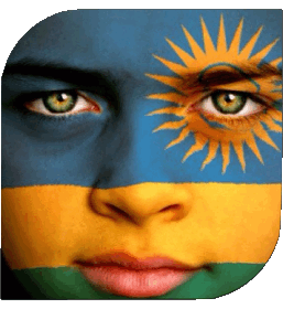 Carré Rwanda Afrique Drapeaux 