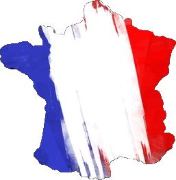 Karte National Frankreich Fahnen 