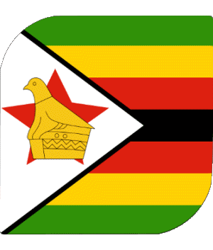 Square Zimbabwe Africa Flags 