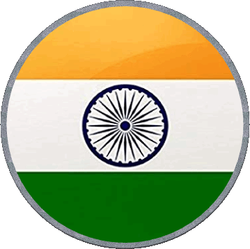 Tondo India Asia Bandiere 