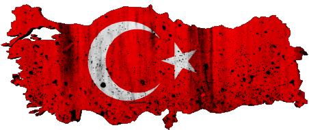 Mapa Turquía Asia Banderas 