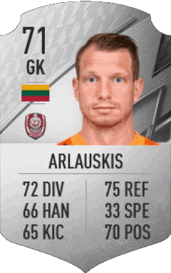 Giedrius Arlauskis Lituanie F I F A - Joueurs Cartes Jeux Vidéo Multi Média 