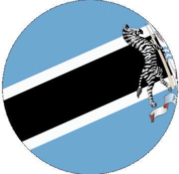 Sphere - Cube Botswana Afrique Drapeaux 