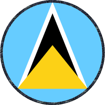 Rond Sainte Lucie Amériques Drapeaux 