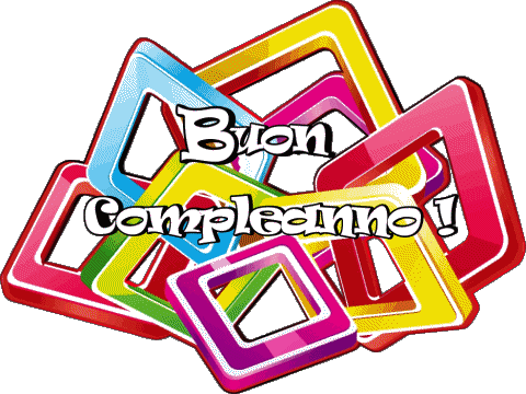 017 Transparent Background Astratto - Geometrico Buon Compleanno Italian Messages 