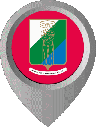 Marcador de ubicación Abruzzo Italia Europa Banderas 