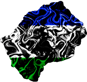Carta Geografica Lesotho Africa Bandiere 