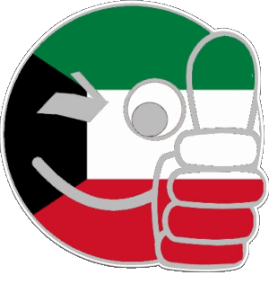 Smiley - OK Kuwait Asien Fahnen 