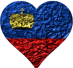Coeur Liechtenstein Europe Drapeaux 