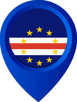 Epingle de Localisation Cap Vert Afrique Drapeaux 