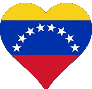 Heart Venezuela America Flags 