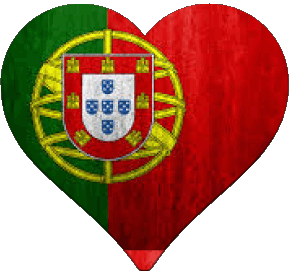 Heart Portugal Europe Flags 