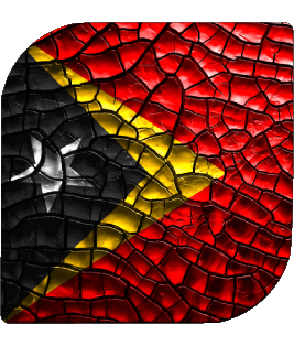 Square East Timor Asia Flags 