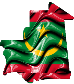 Carte Mauritanie Afrique Drapeaux 