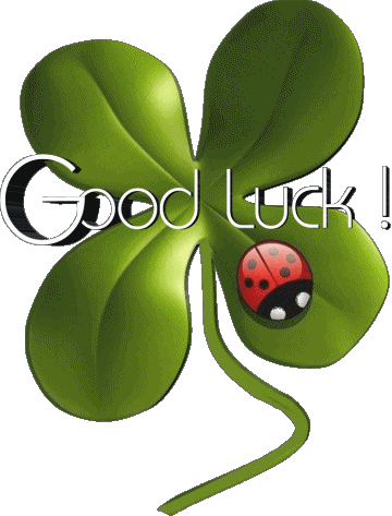 01 Transparenter Hintergrund Good Luck Englisch Nachrichten 