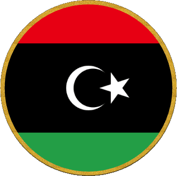 Runde Libyen Afrika Fahnen 