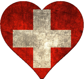 Coeur Suisse Europe Drapeaux 