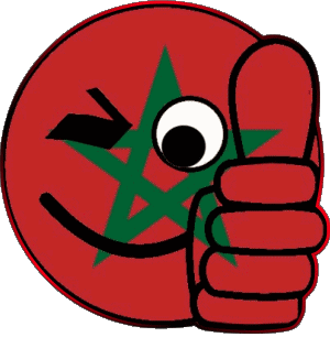 Smiley - OK Maroc Afrique Drapeaux 