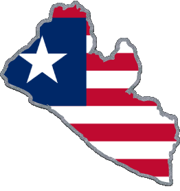 Karte Liberia Afrika Fahnen 