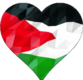 Cuore Palestina Asia Bandiere 