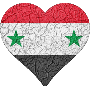 Cuore Siria Asia Bandiere 