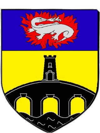 Blazon-Blazon PONT SAINTE MAXENCE 60 Departments - Cities France Flags 