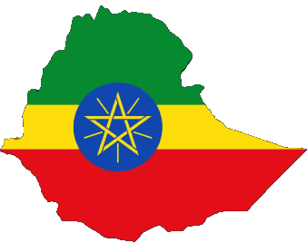 Carte Ethiopie Afrique Drapeaux 