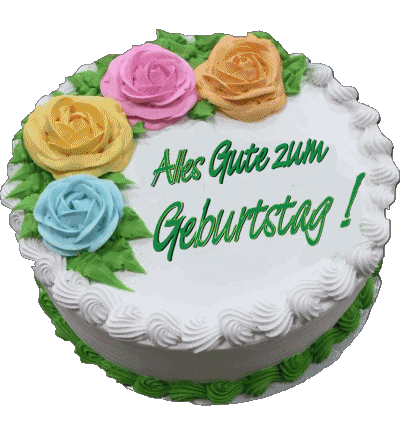 007 Kuchen Alles Gute zum Geburtstag Alemán Mensajes 