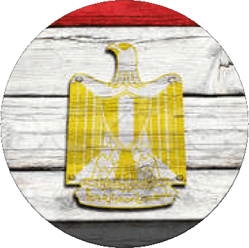 Tondo Egitto Africa Bandiere 