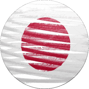 Round Japan Asia Flags 