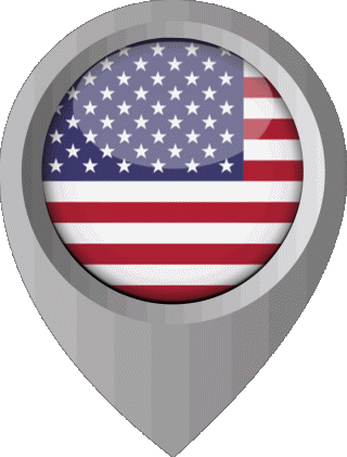 Epingle de Localisation U.S.A - National Amériques Drapeaux 
