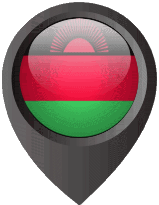 Epingle de Localisation Malawi Afrique Drapeaux 