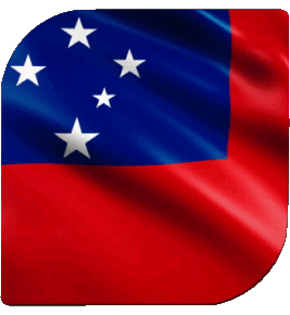 Quadrato Samoa Oceania Bandiere 